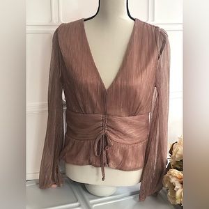 Brand New- Sofia Vergara- Shimmer Peplum Top